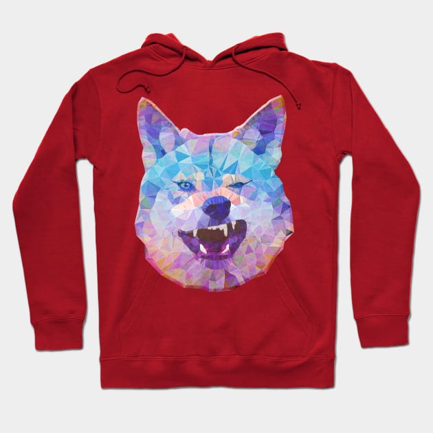 rainbow wolf Hoodie by Ancello